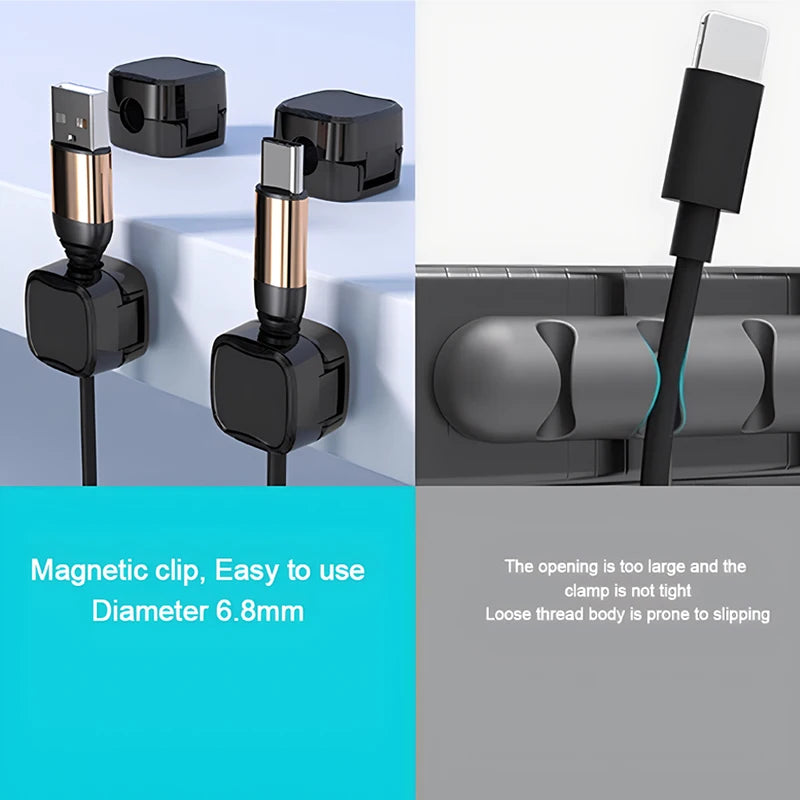TidyTech™ - Magnetic Phone Cable Clips Organizer - All Seasons Gifting