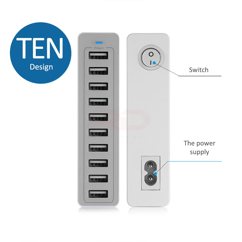 10Port USB Charging Dock