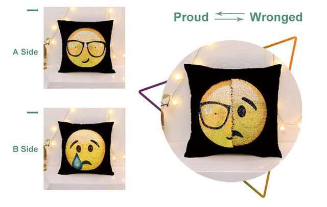 Face Changing Emoji Pillow